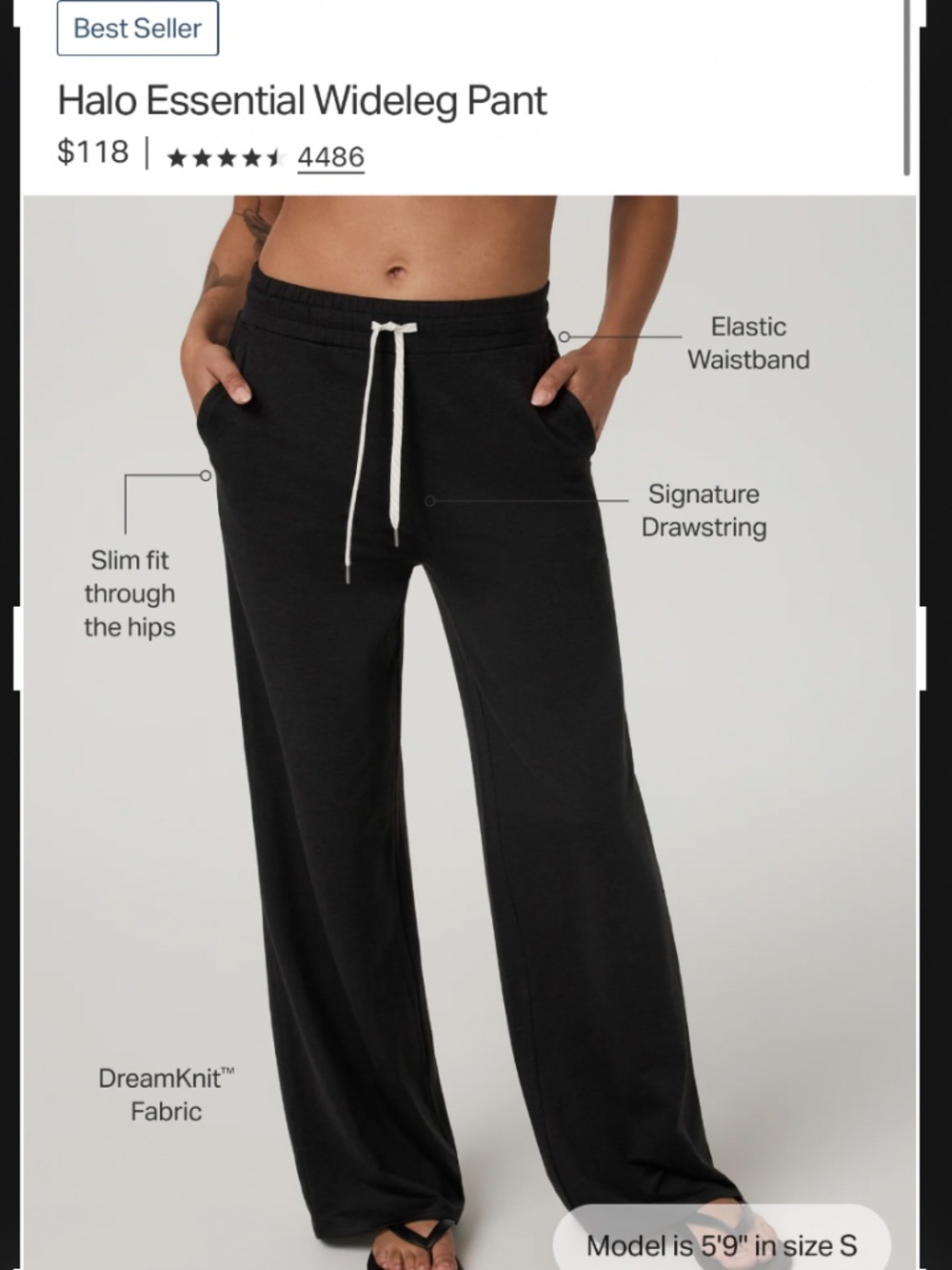 NWT Halo Essential Wideleg Pants - Picture 8 of 9